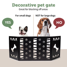 Load image into Gallery viewer, Pet Gate - Black Paw Décor
