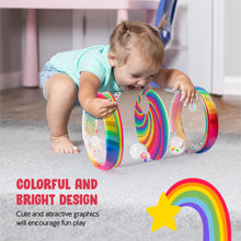 Load image into Gallery viewer, Inflatable Rainbow Swirls Friends Baby Roller
