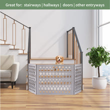 Load image into Gallery viewer, Pet Gate - Grey Diamond Décor
